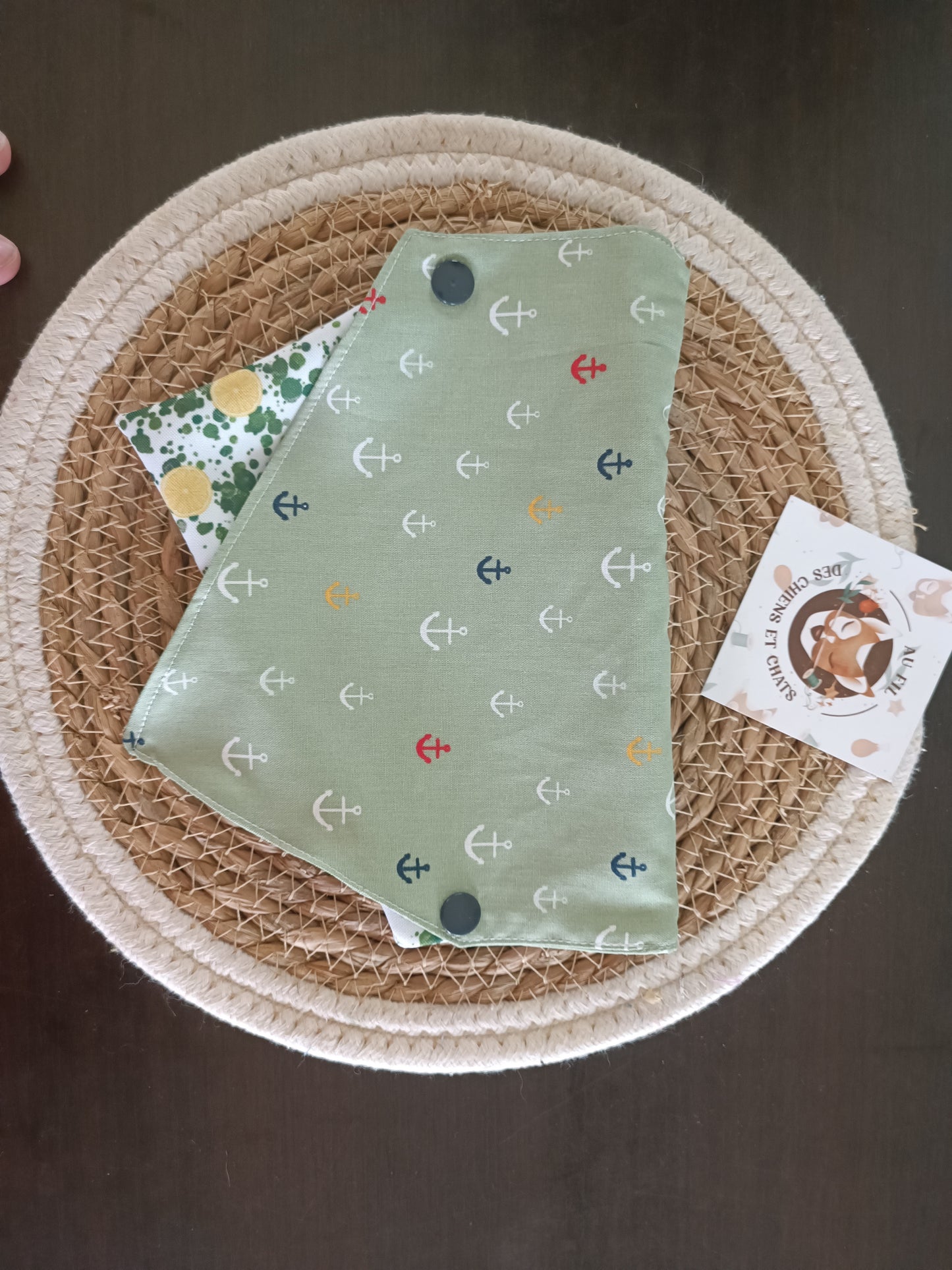 Bandana encre de marine réversible-